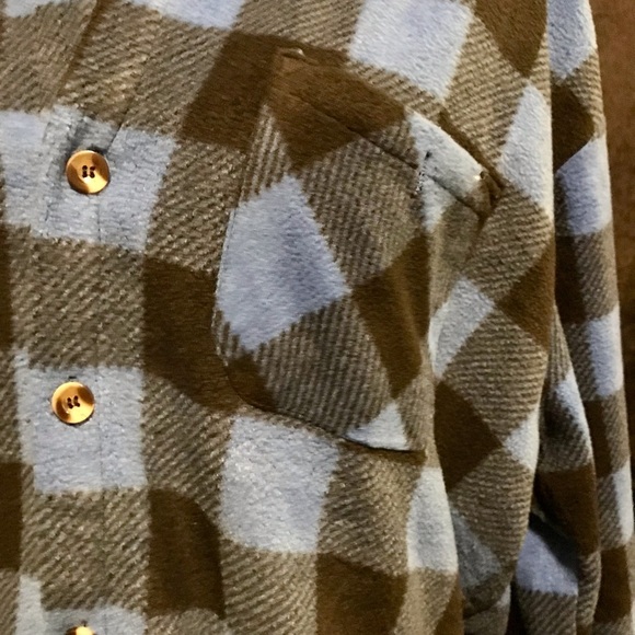 Worksite Blue and Black Button Up Flannel- XL - Picture 6 of 7
